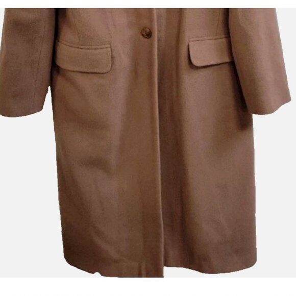 Vintage USA MARVIN RICHARDS 100% Lambswool with Fox Fur Trim Size 12 Penny Lane - Picture 3 of 9